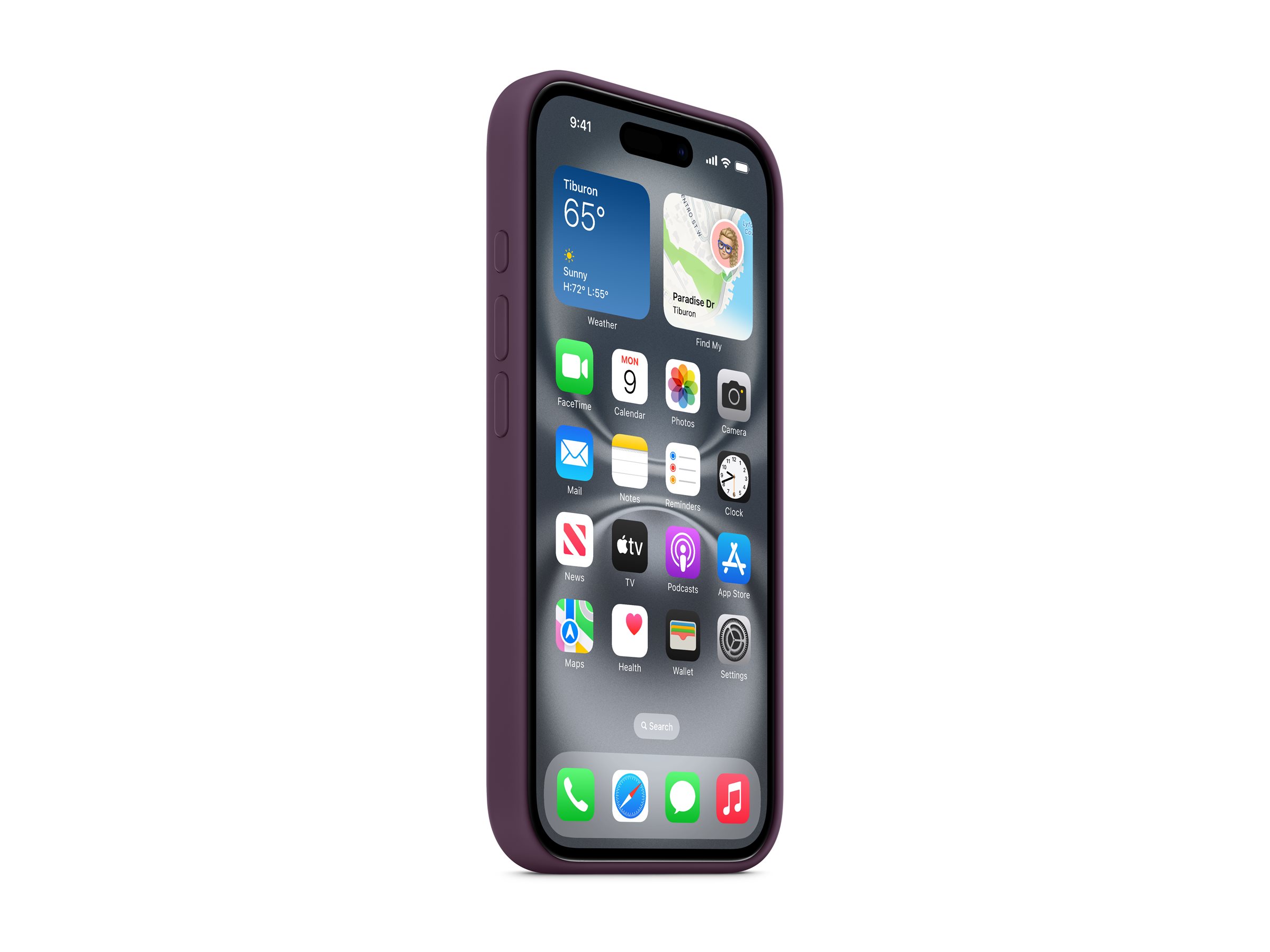 APPLE iPhone 16 Silicone Case with MagSafe - Plum