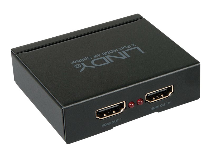 LINDY HDMI 4K Splitter 2 Port 3D 2160p30 HDTV bis 1080p und 4K 36/12 Bit HDCP 14