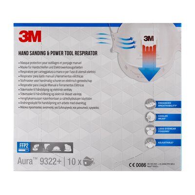 3M Aura Comfort Cool Flow 9322+ FFP2 Weiß