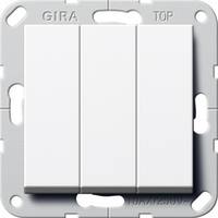 Gira Wippschalter 283203 Wechsel 3f System 55 reinweiss Gira Wippschalter 283203 Wechsel 3f System 55 reinweiss