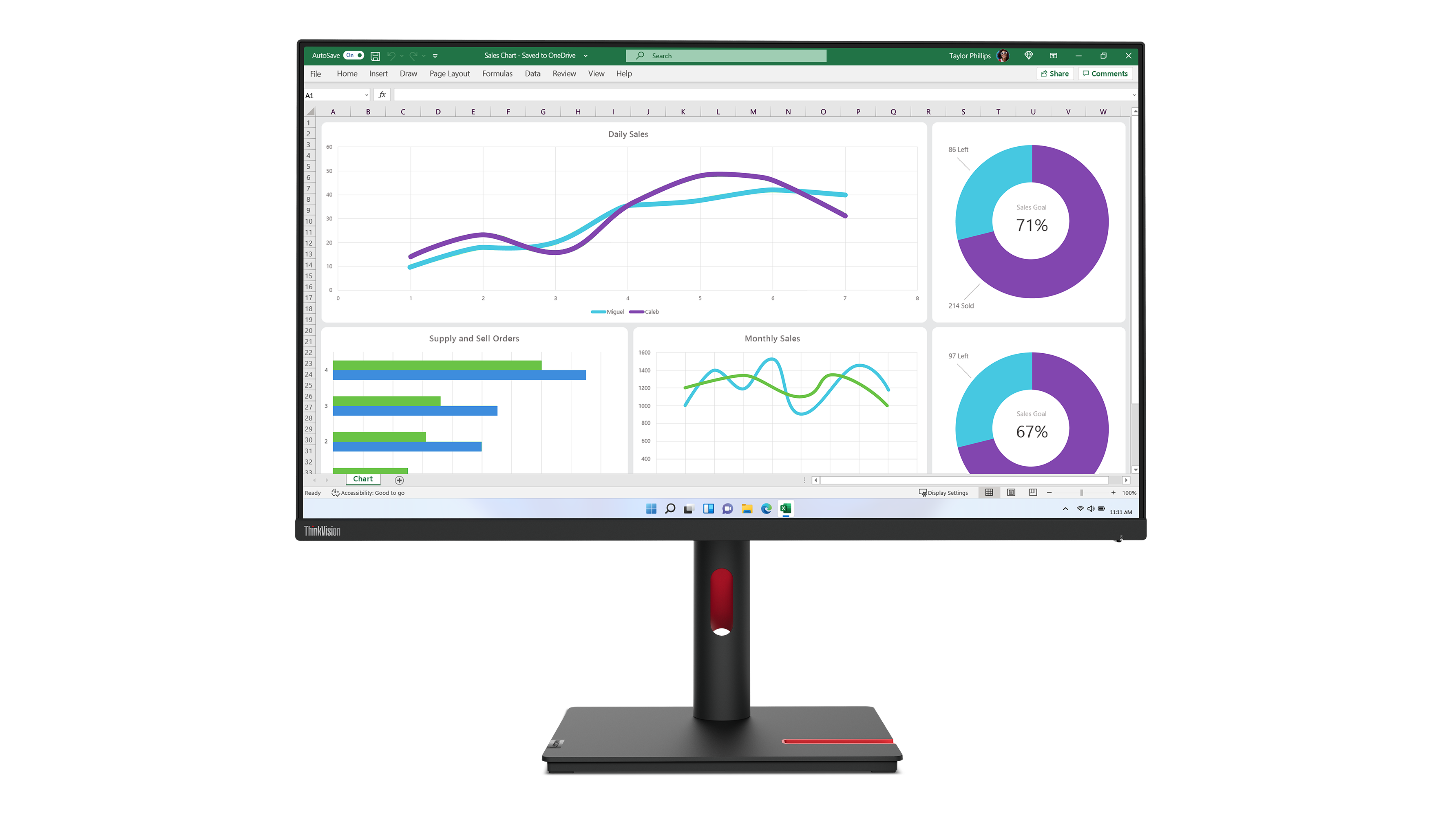 LENOVO ThinkVision T32h30 80,01cm 31,5Zoll 2560x1440 Monitor 169 60Hz HDMI DP TopSeller