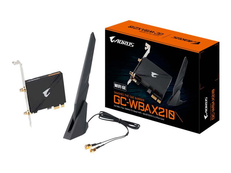 GIGABYTE WiFi and Bluetooth card Intel WiFi 6E AX210 built in
