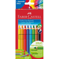 8 FABER-CASTELL Jumbo GRIP Buntstifte farbsortiert