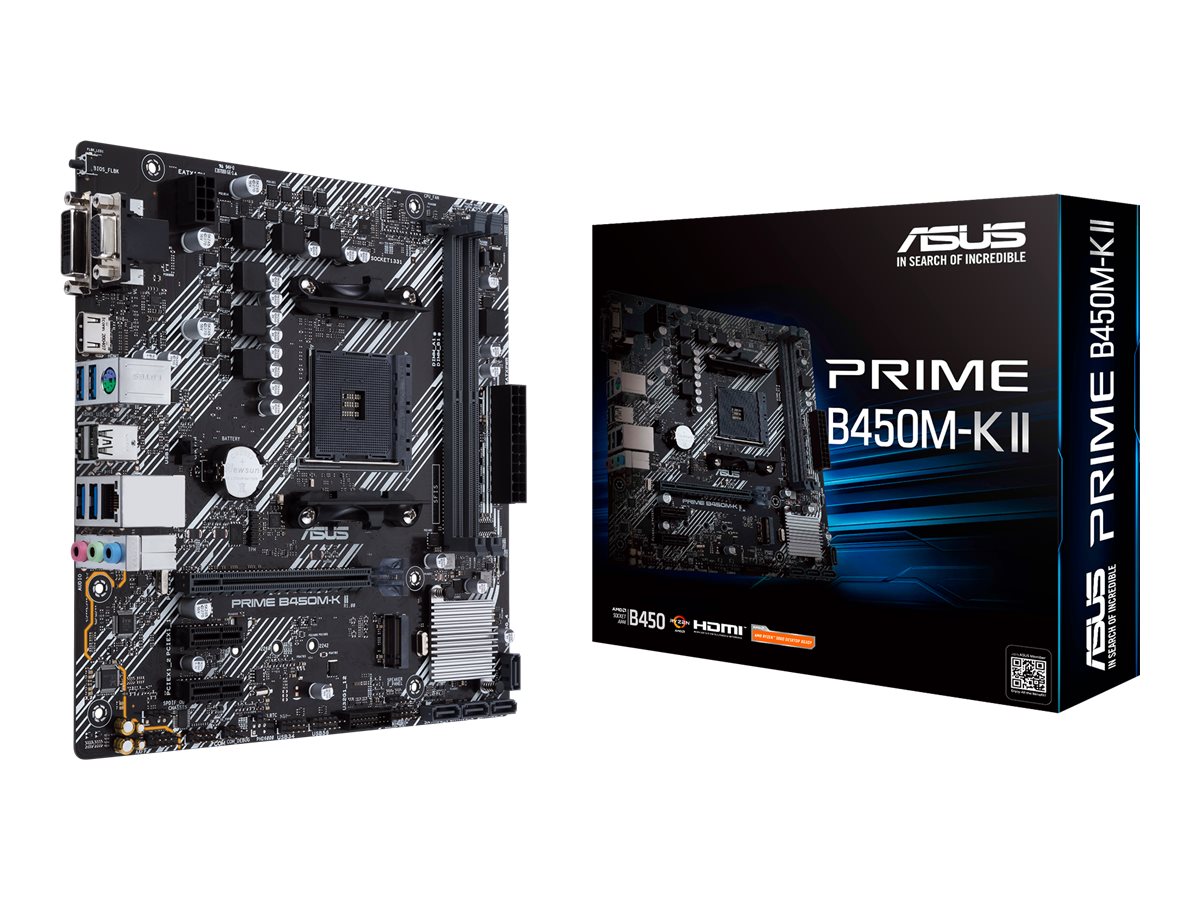 ASUS PRIME B450M-K II AM4 SOCKET HDMI 2.0B DVI-D D-Sub