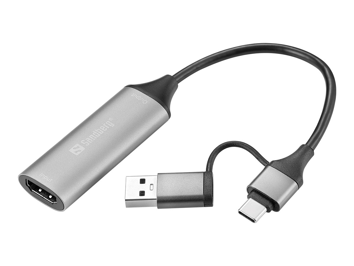 SANDBERG Capture Link 136-70 HDMI weiblich zu 24 Pin USB-C