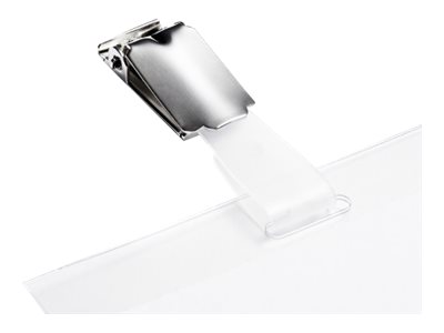 25 DURABLE Namensschilder mit Clip 9,0 x 6,0 cm