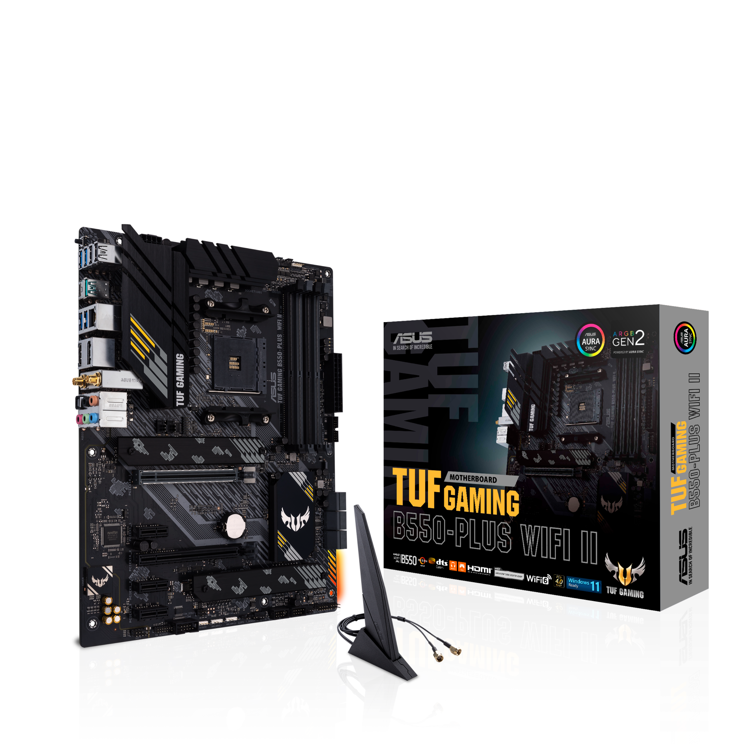 ASUS TUF GAMING B550PLUS WIFI II AM4 Socket 4x4DDR 1xHDMI 1xDP 2xM2