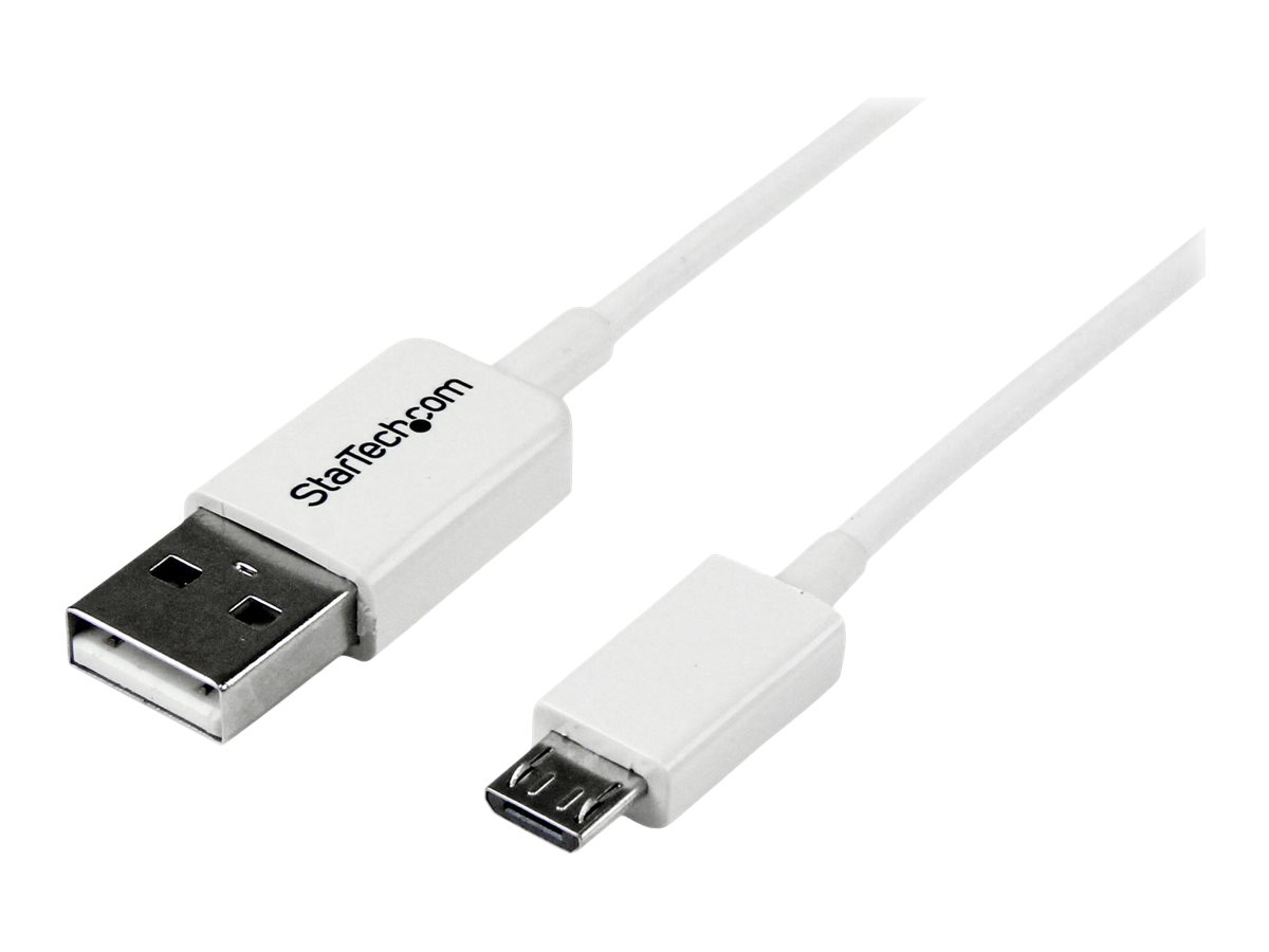 STARTECH.COM 2m White Micro USB Cable - A to Micro B STARTECH.COM 2m White Micro USB Cable - A to Micro B
