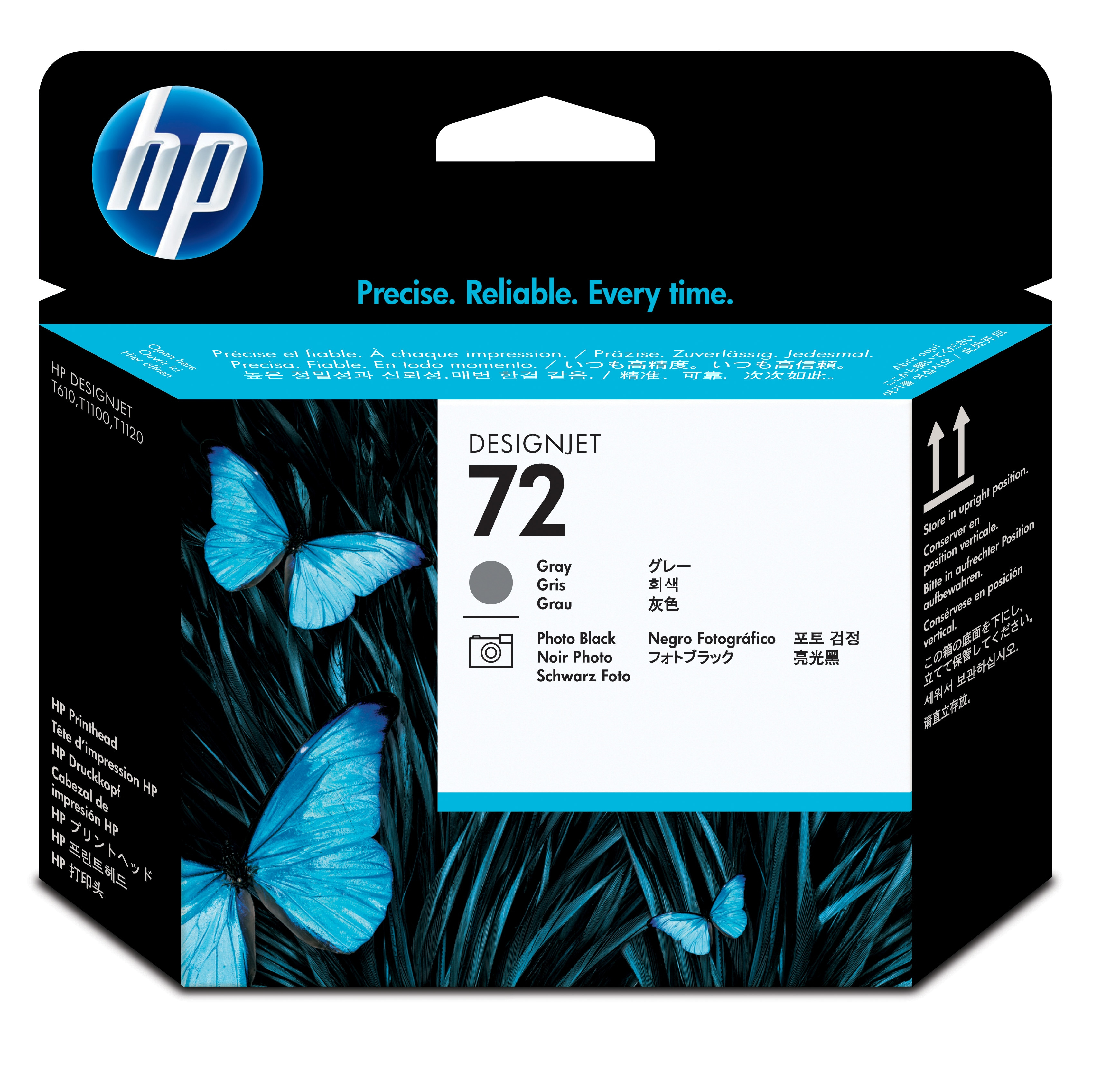 HP 72C9380A Foto schwarz, grau Druckkopf
