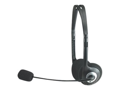 MANHATTAN Headset Stereo Eco Geringes Gewicht mit verstellbarem Kopfbuegel Mikrofon und integrierter Lautstaerkenkontrolle