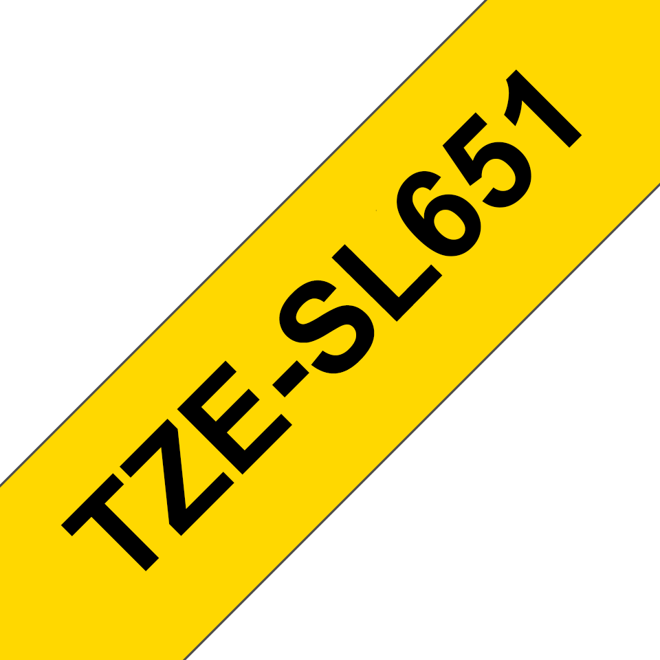 Brother TZeSL651 gelbschwarz, 24 mm, selbstlaminierend, 8 m