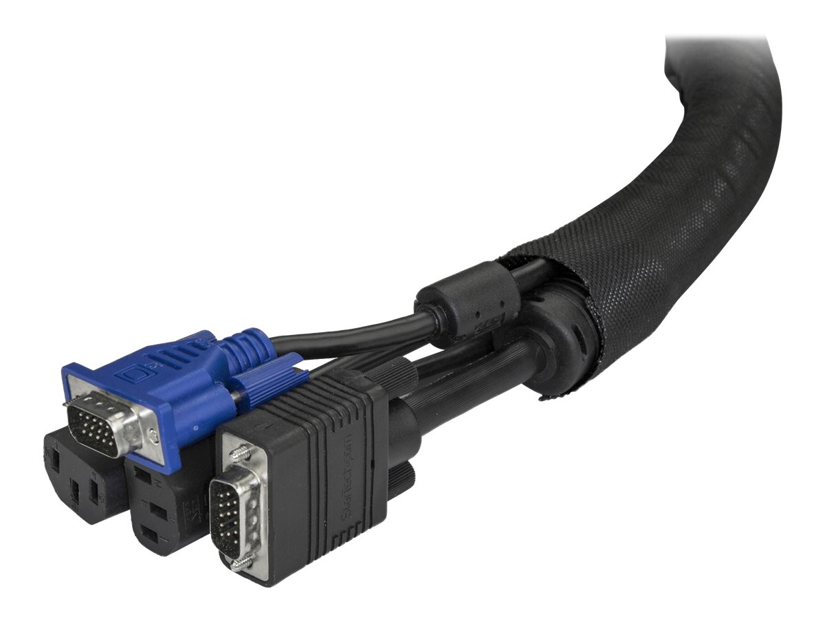 STARTECH.COM Cable Management Sleeve - 2m - Cable Management Tube - Cord Hider - Cable Organizer - Cord Management - Cable Hider
