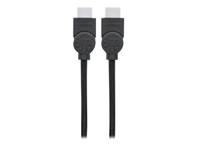 MANHATTAN High Speed HDMI-Kabel mit Ethernet-Kanal HEC ARC 3D 4K30Hz HDMI-Stecker auf HDMI-Stecker geschirmt schwarz 2m