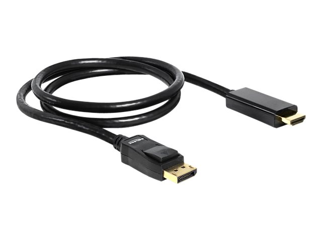 Delock Kabel Displayport 1.1 Stecker > High Speed HDMI-A Stecker Passiv 1 m schw Delock Kabel Displayport 1.1 Stecker > High Speed HDMI-A Stecker Passiv 1 m schw