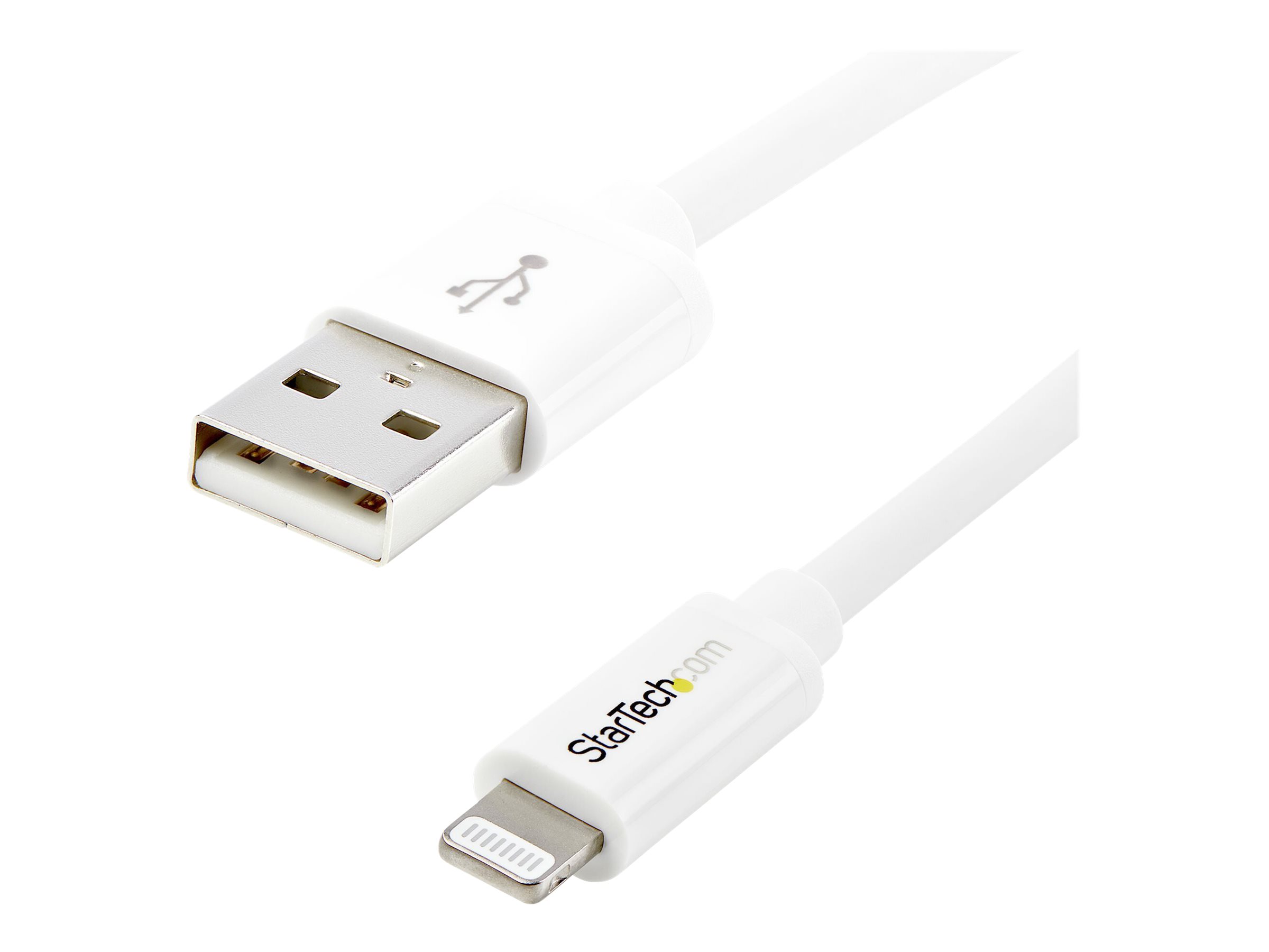 StarTech.com 2m Apple 8 Pin Lightning Connector auf USB Kabel - Weiß - USB Kabel für iPhone / iPod / iPad - Ladekabel / Datenkabel - Lightning-Kabel - Lightning / USB - 2 m