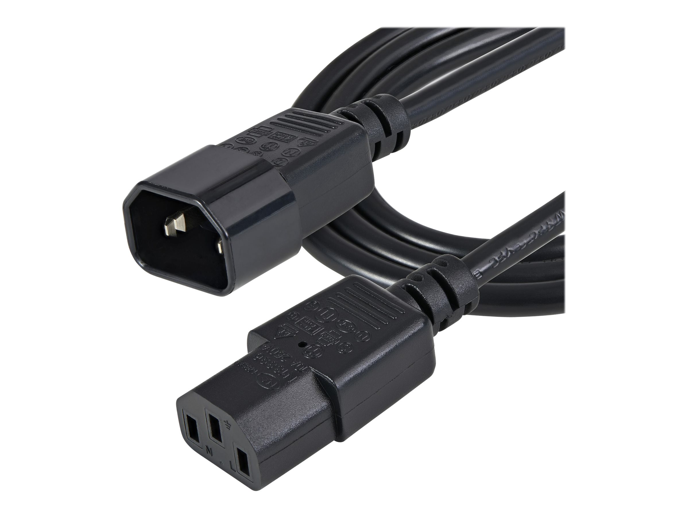 STARTECH.COM 1m Standard Computer Power Cord Extension - C14 to C13 STARTECH.COM 1m Standard Computer Power Cord Extension - C14 to C13