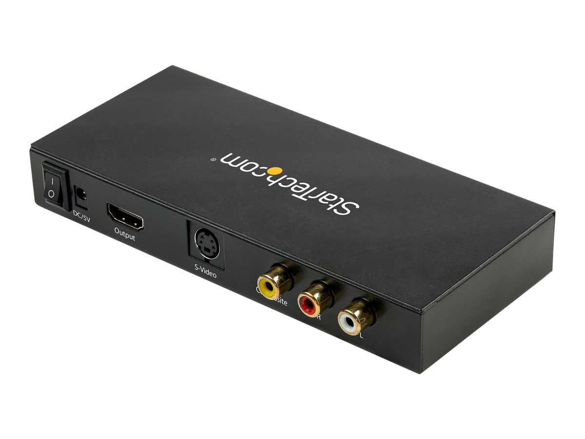 STARTECH.COM S-Video oder Composite zu HDMI Konverter mit Audio - 720p - NTSC & PAL - Analog zu HDMI Upscaler - Mac & Windows STARTECH.COM S-Video oder Composite zu HDMI Konverter mit Audio - 720p - NTSC & PAL - Analog zu HDMI Upscaler - Mac & Windows