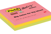 Post-it® Super Sticky Meeting Notes Haftnotizen extrastark farbsortiert, 3 Bloecke Post-it® Super Sticky Meeting Notes Haftnotizen extrastark farbsortiert, 3 Bloecke