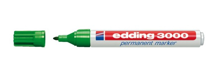 edding 3000 Permanentmarker gruen 1,5 3,0 mm, 10 St