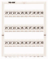 Wago WMB Bezeichnungskarte 793-5504 Aufdruck 21-30 Wago WMB Bezeichnungskarte 793-5504 Aufdruck 21-30