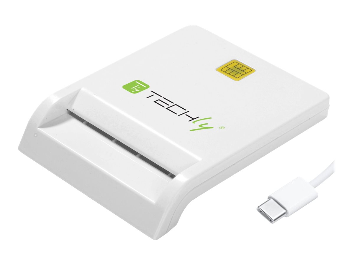 TECHLY Smart Card Reader USBC Weiss Realtek RTS5169 Chipsatz mit Treiber CD entspricht den Speuifikationen von ISO 78161234