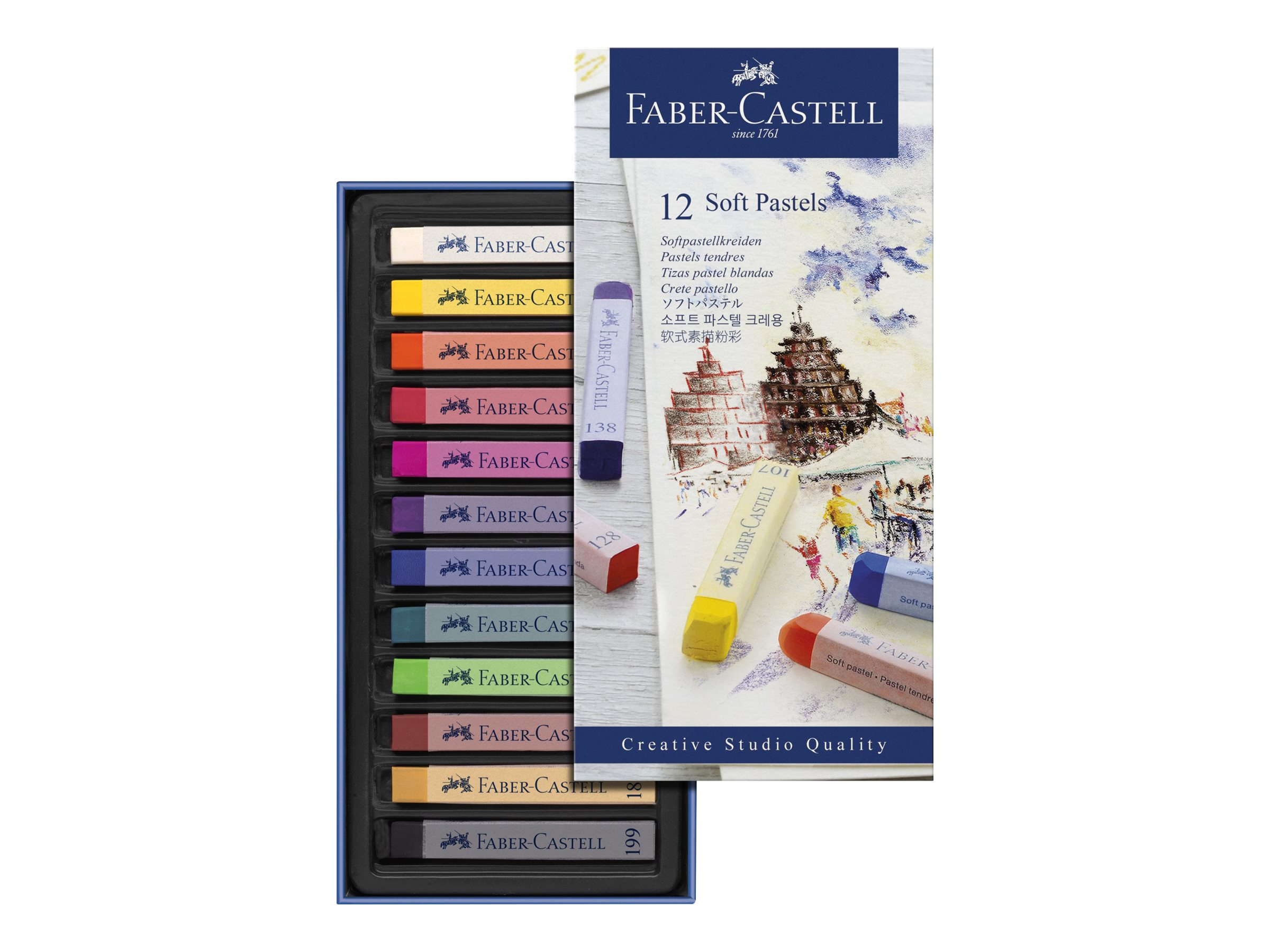 FABERCASTELL Creative Studio Pastellkreide farbsortiert 12 St