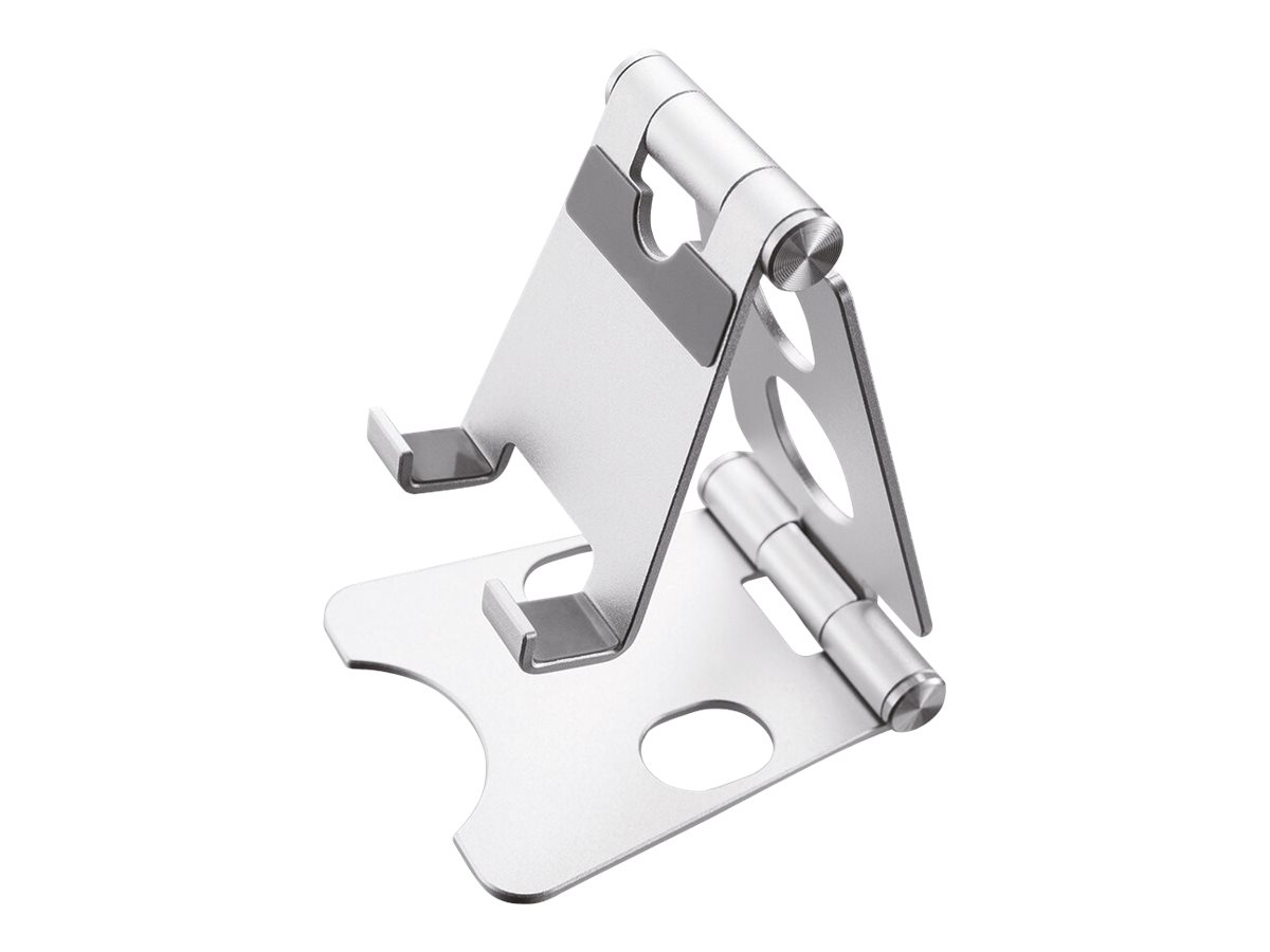 NEOMOUNTS SmartPhone Handy Halter Telefonständer DeskStand bis 12cm 5Zoll klappbar kompakt silber