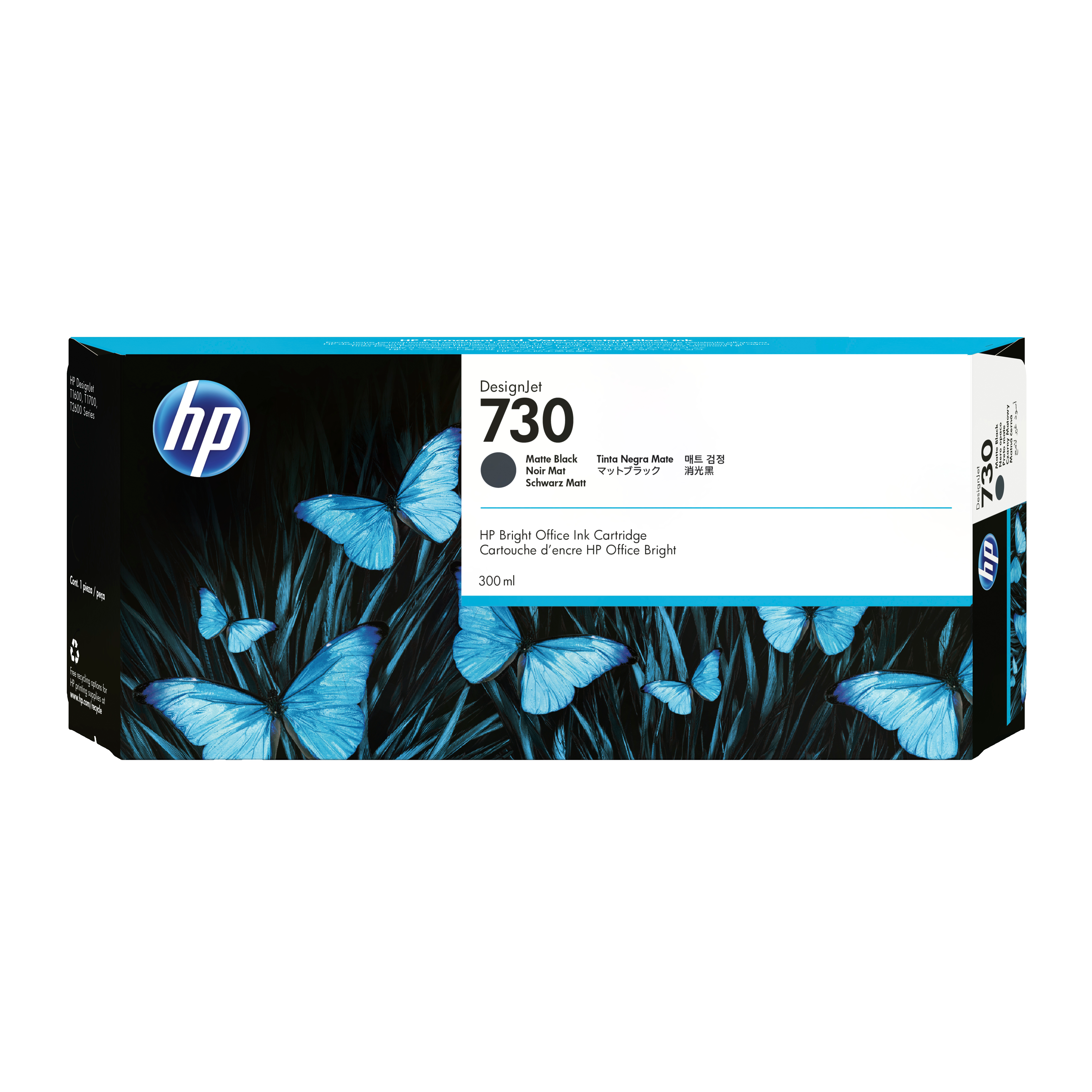 HP Tinte 730 P2V71A Schwarz Matt