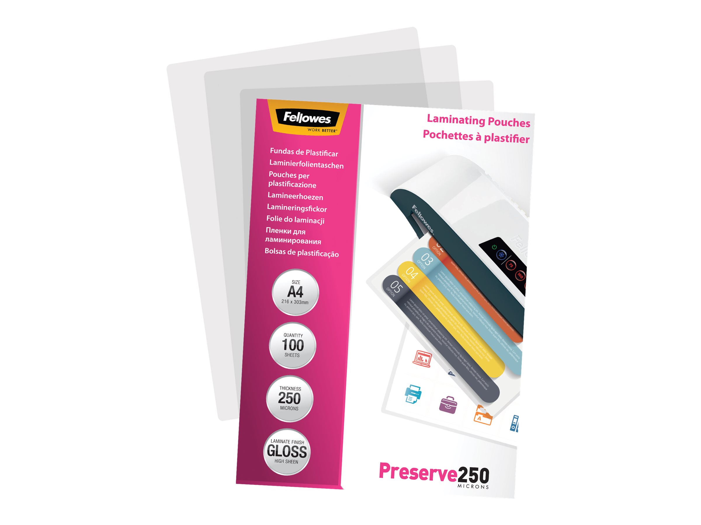 100 Fellowes Capture125 Laminierfolien glaenzend fuer Kreditkartenformat 125 micron 100 Fellowes Capture125 Laminierfolien glaenzend fuer Kreditkartenformat 125 micron