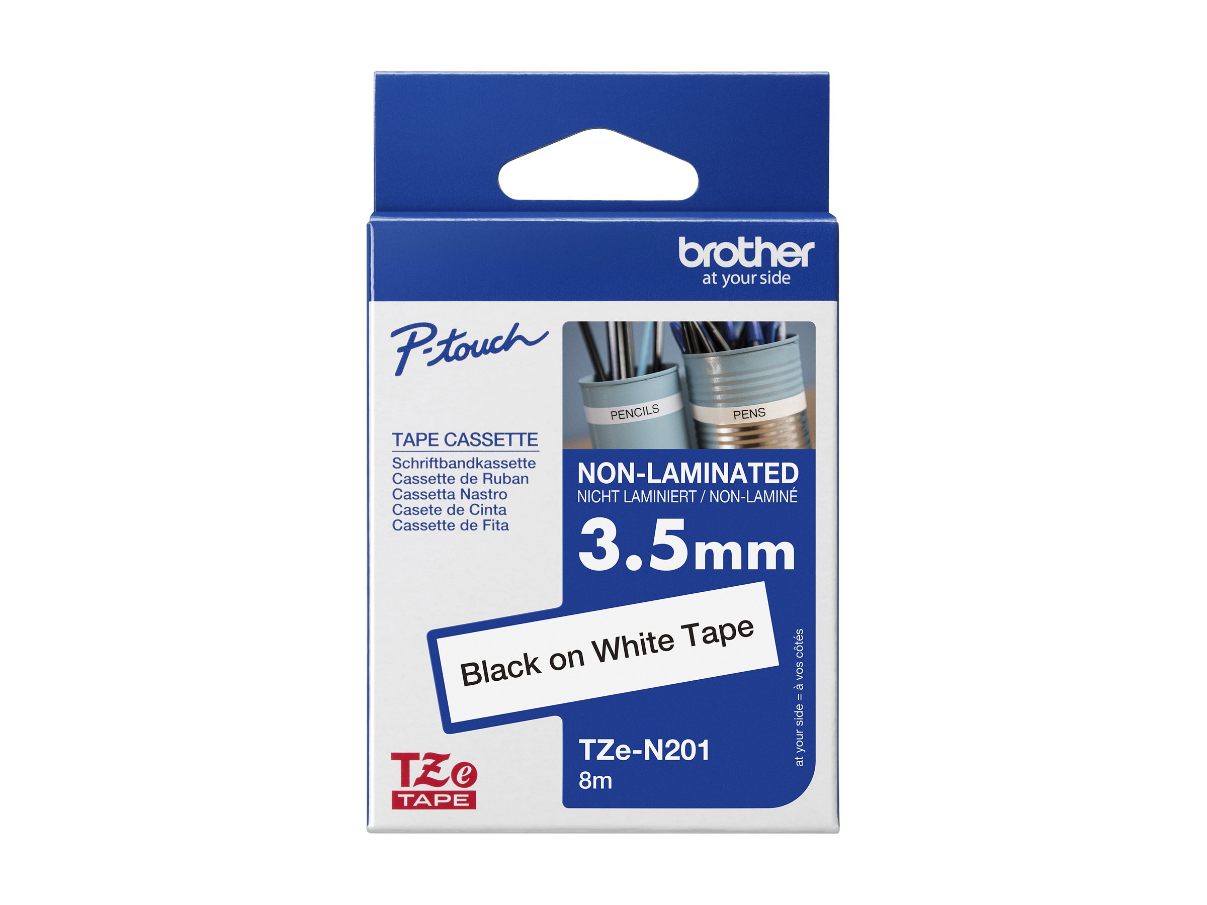TZEN201 BROTHER PT Schriftband 3.5mm TZEN201 BROTHER PT Schriftband 3.5mm