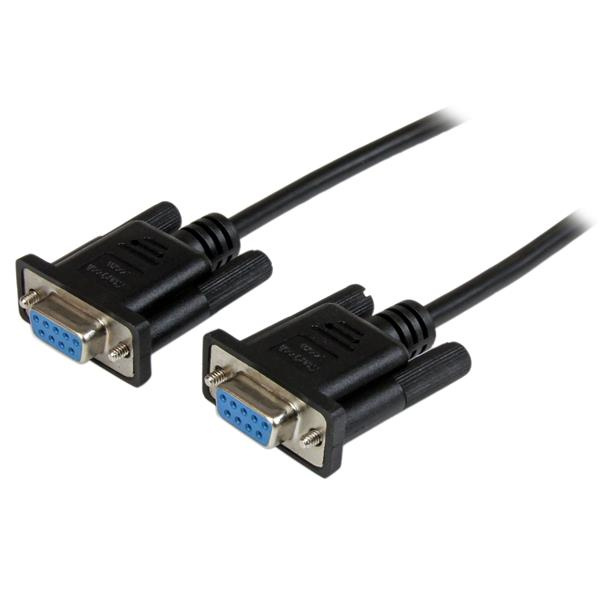 STARTECHCOM 2m Black DB9 RS232 Serial Null Modem Cable FF