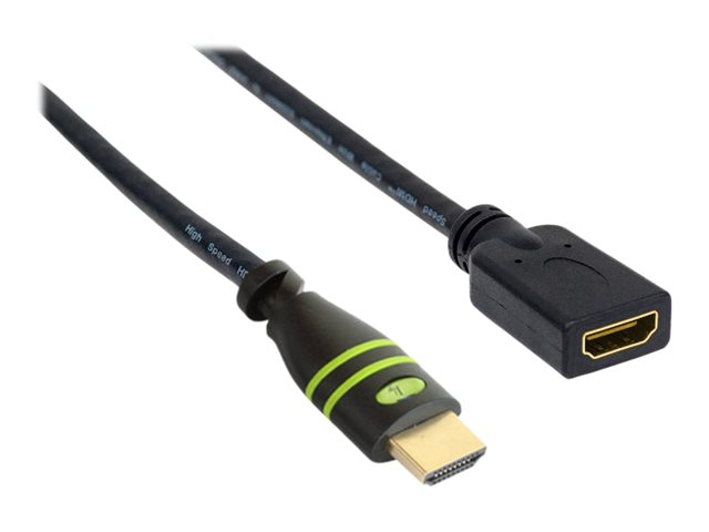 TECHLY HDMI High Speed Verlaengerungskabel 3m schwarz mit Ethernet 4K 30Hz 19pol.HDMI Stecker auf 19pol.HDMI Buchse mit Goldkontakt TECHLY HDMI High Speed Verlaengerungskabel 3m schwarz mit Ethernet 4K 30Hz 19pol.HDMI Stecker auf 19pol.HDMI Buchse mit Goldkontakt