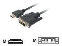 ASSMANN HDMI zu DVI-D 18+1 Anschlusskabel 3m schwarz bulk ASSMANN HDMI zu DVI-D 18+1 Anschlusskabel 3m schwarz bulk