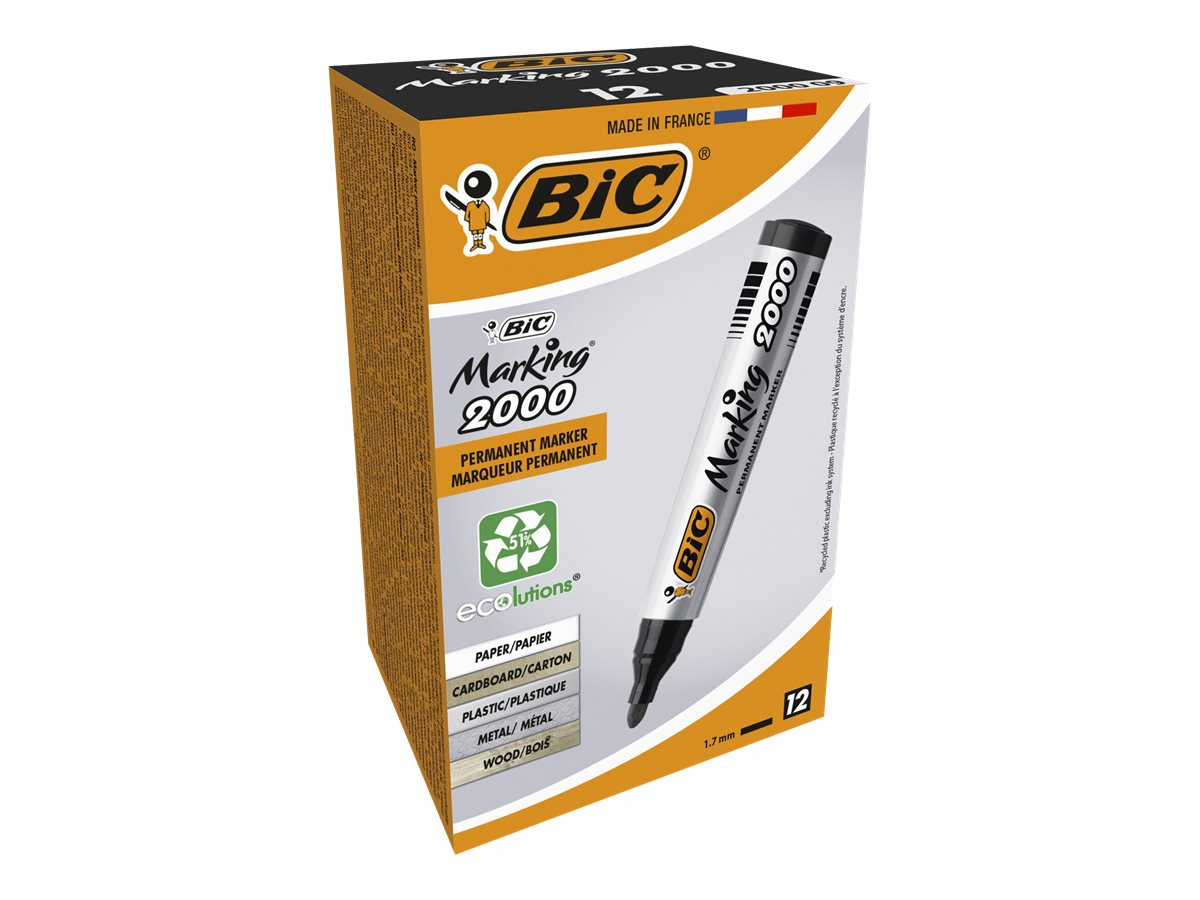 BIC MARKING® 2000 ECOlutions® Permanentmarker schwarz 1,7 mm, 1 St. BIC MARKING® 2000 ECOlutions® Permanentmarker schwarz 1,7 mm, 1 St.