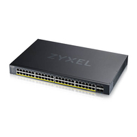ZYXEL XGS1935-52HP 52 Port Smart Managed PoE Switch 48x Gigabit PoE and 4x10G SFP+ hybrid mode standalone or NebulaFlex Cloud 375W