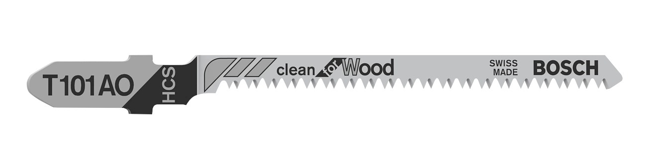 Bosch Clean for Wood T 101 AO Stichsägeblatt für Sperrholz, Weichholz