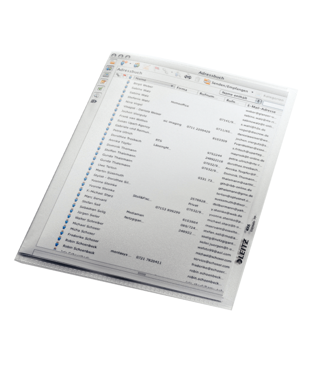 Esselte Leitz Sichthüllen 4005 DIN A5 Transparent 0,13 mm