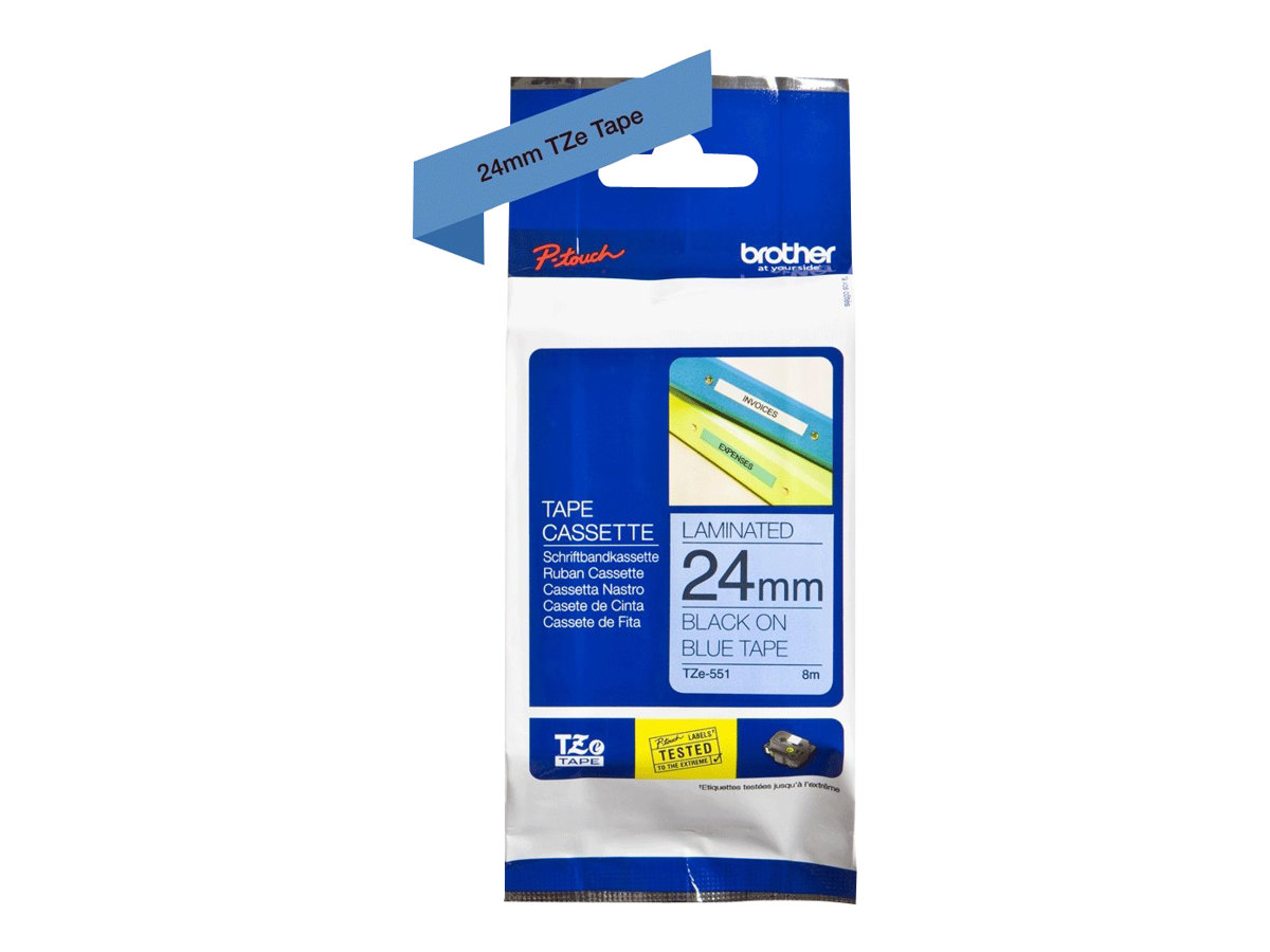 TZE551 BROTHER PT Schriftband 24mm blau TZE551 BROTHER PT Schriftband 24mm blau