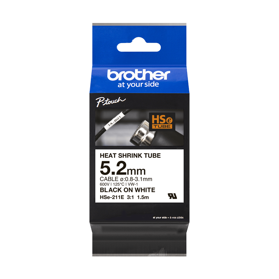 HSE211E BROTHER Schrumpfschlauch 5,2mm