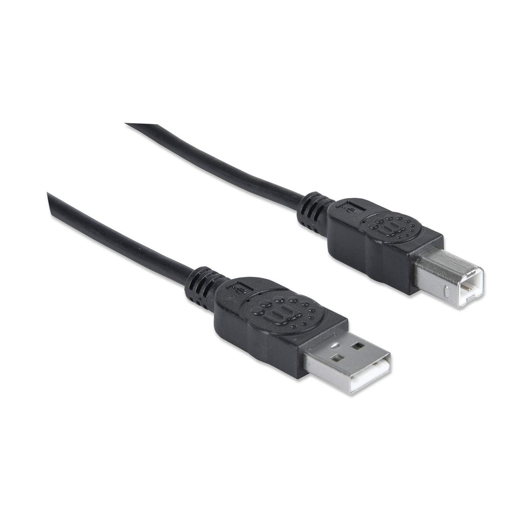 MANHATTAN HiSpeed USBB Anschlusskabel USB 20 Typ A Stecker Typ B Stecker 480 Mbps 1,8m Schwarz