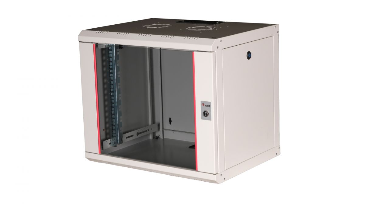 19 Netzwerkschrank Glastuer PM 600x450mm 9HE grau