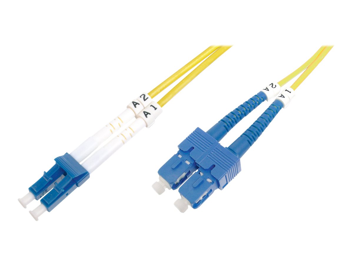 DIGITUS LWL Patchkabel LC -> SC 2.00m Singlemode Duplex OS2