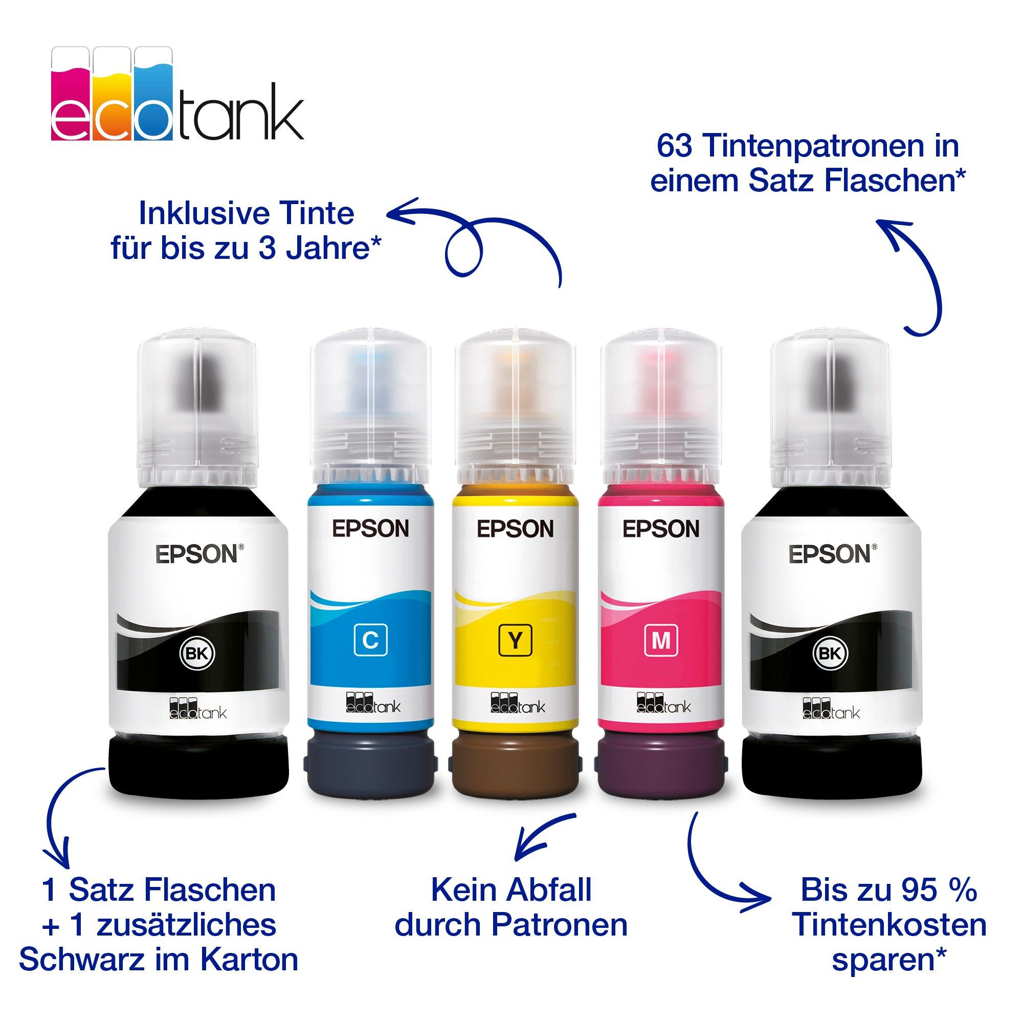 EPSON EcoTank ET3956 3 in 1 TintenstrahlMultifunktionsdrucker weiß