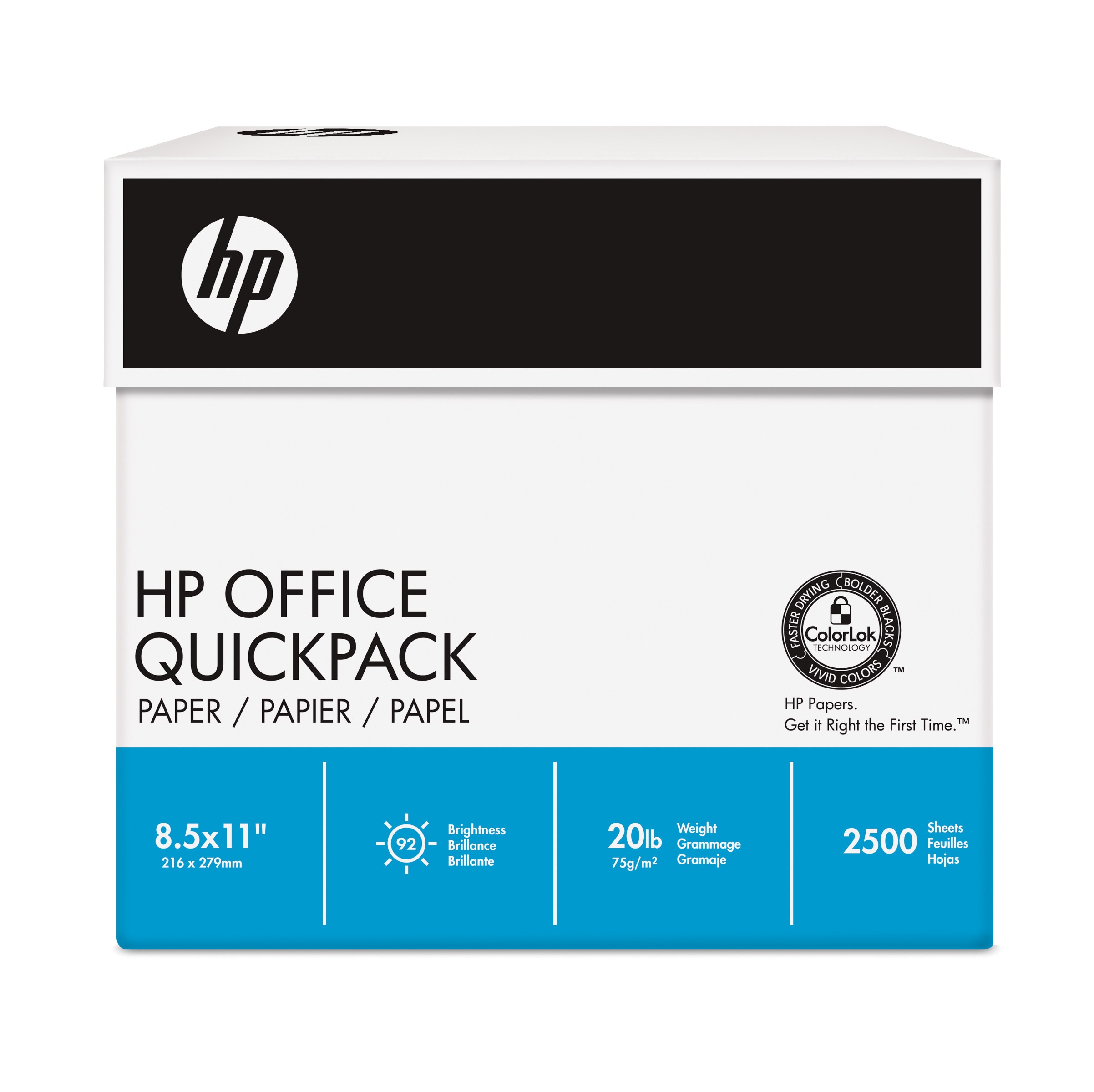 HP Kopierpapier Office DIN A4 80 gqm 2500 Blatt MaxiBox