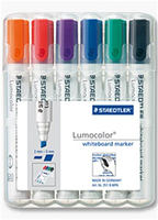 STAEDTLER Lumocolor Whiteboard-Marker farbsortiert 2,0 - 5,0 mm, 6 St. STAEDTLER Lumocolor Whiteboard-Marker farbsortiert 2,0 - 5,0 mm, 6 St.