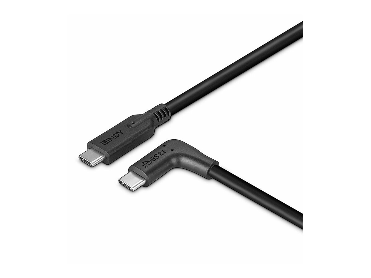 LINDY 1m USB 3.2 Typ C Kabel 90 gewinkelt LINDY 1m USB 3.2 Typ C Kabel 90 gewinkelt