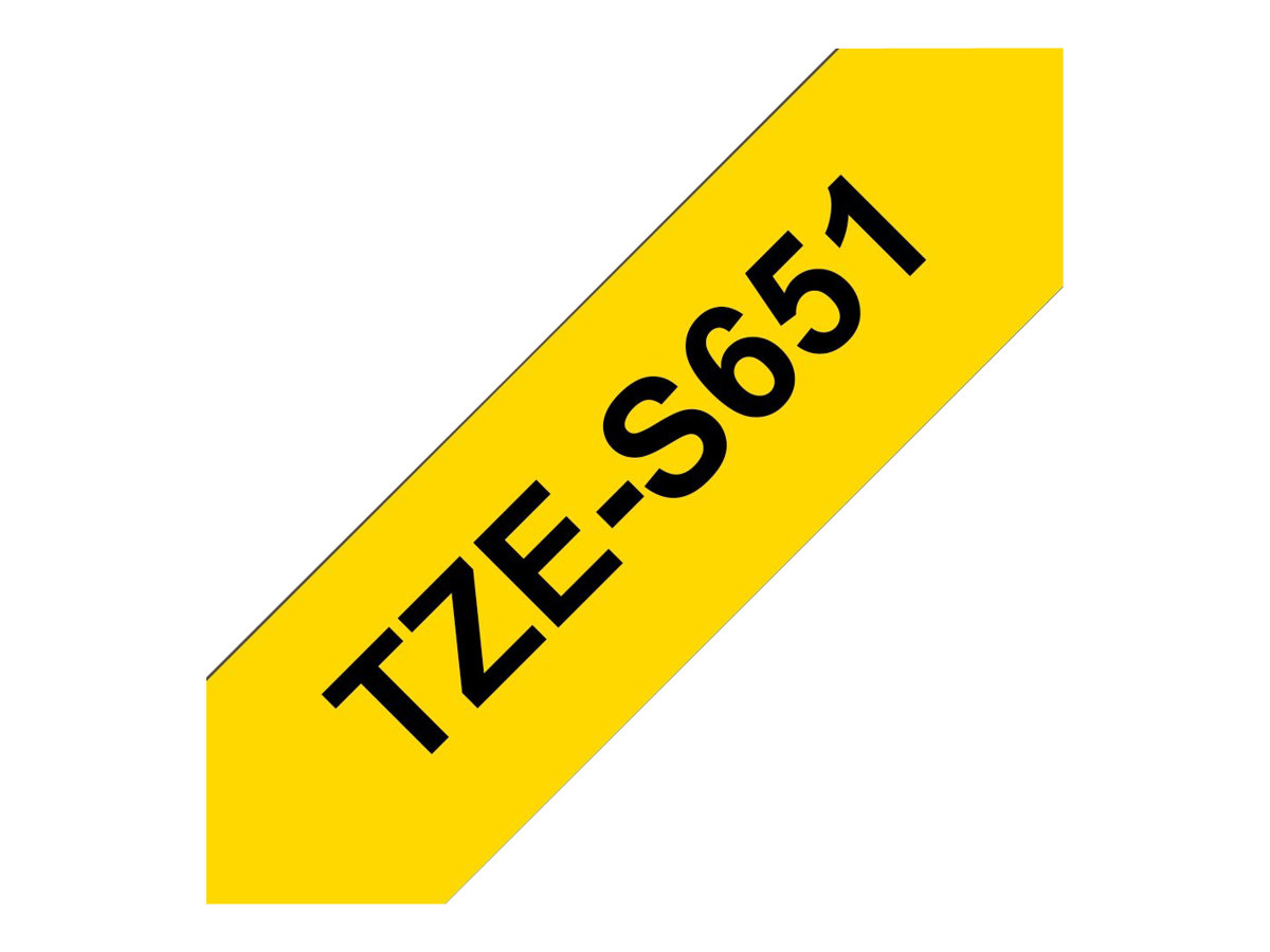 TZES651 BROTHER PTOUCH 24mm GELB-SCHW