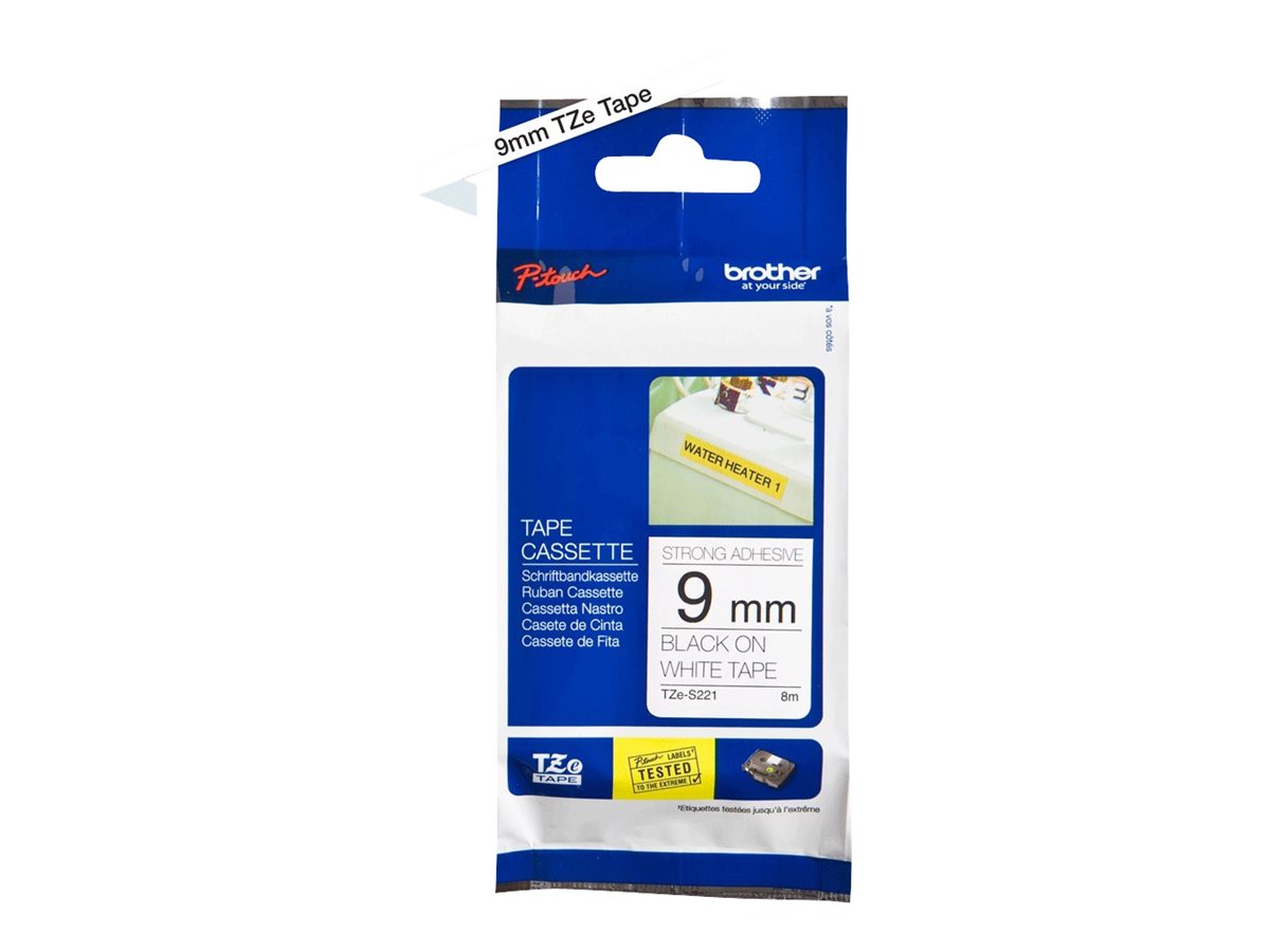 TZES221 BROTHER PT Schriftband 9mm weiss