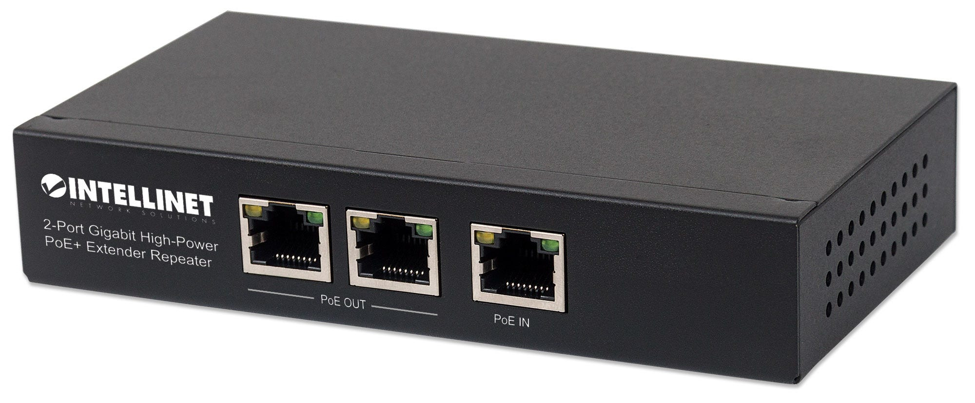 INTELLINET 2 Port Gigabit PoE Extender IEEE 8023ataf verlaengert die Reichweite einer PoEVerbindung um zusaetzliche 100m Metall