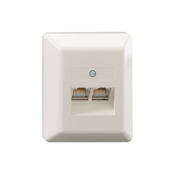 Rutenbeck Anschlussdose UAE 2x8(8) AP, reinweiss (RAL 9010) Rutenbeck Anschlussdose UAE 2x8(8) AP, reinweiss (RAL 9010)